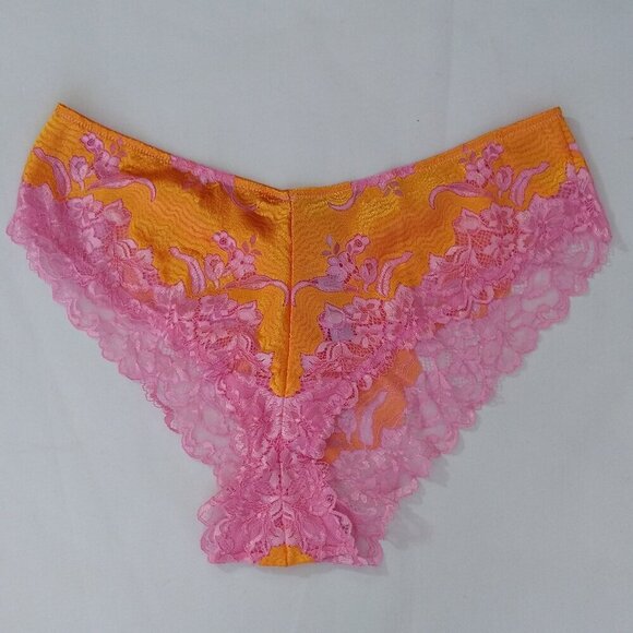 Savage X Fenty Lingerie RIHANNA Lace Panties Pink Orange Purple Sz 2X Cheeky NEW - Picture 1 of 5